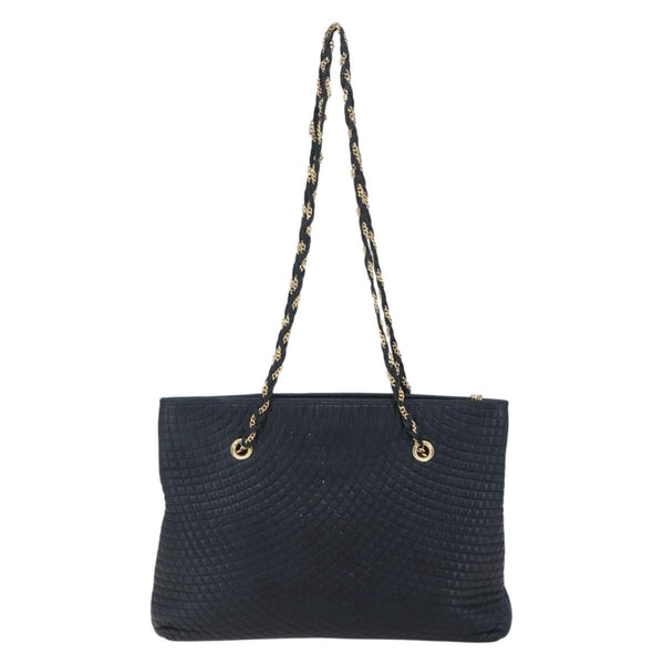 Bally Vintage Chain Shoulder Bag Quilted Leather