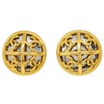 Chanel CC Round Earrings Metal - image 1