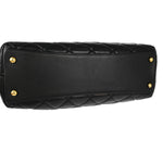 Chanel Gold Bar Tote Quilted Aged Calfskin Small - image 8