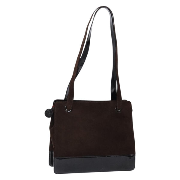 Chanel Vintage Logo Tote Suede Medium - image 1