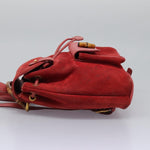 Gucci Gucci bamboo backpack daim mini - image 3