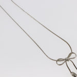 Christian Dior Bow CD Pendant Necklace Metal with Crystal - image 12
