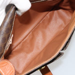 Celine Vintage Macadam Circle Logo Shoulder Bag Canvas and Leather - image 5