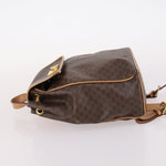 Celine Vintage Drawstring Flap Backpack Macadam Coated Canvas - image 4