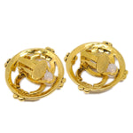 Chanel Vintage Cut-out CC Clip-On Earrings Metal - image 3