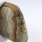 Christian Dior Vintage Honeycomb Zip Pouch Canvas and Leather - image 14