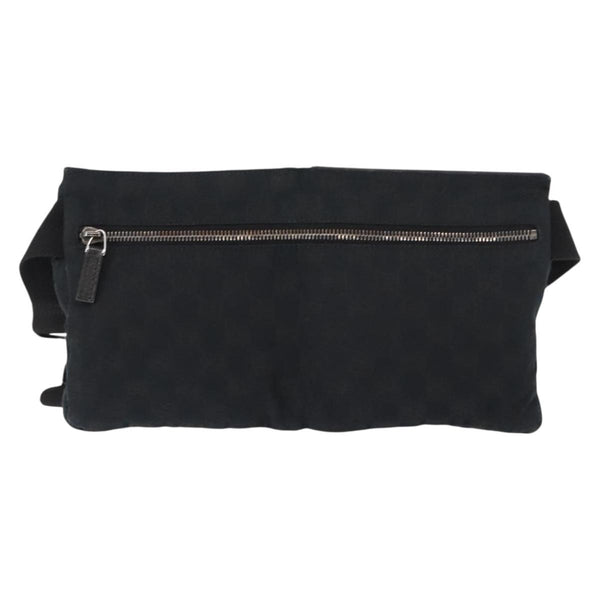 Gucci Vintage Double Belt Bag GG Canvas with Leather Small