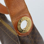 Celine Vintage Macadam Shoulder Bag Canvas and Leather - image 13
