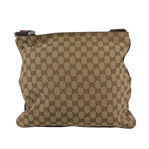Gucci Double Pocket Web Messenger GG Canvas Medium