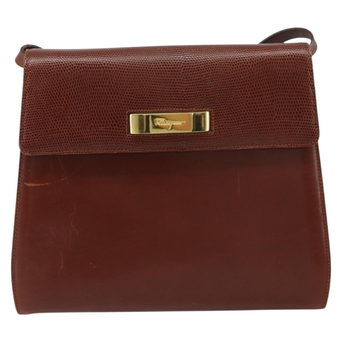 Salvatore Ferragamo Gancini Shoulder Bag Leather - image 1