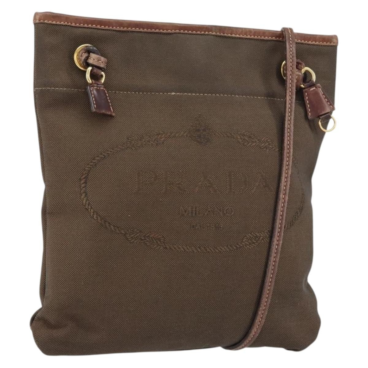 Prada Logo Flat Messenger Canvas Medium - image 1
