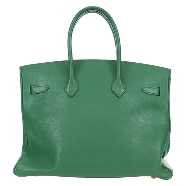Hermes Birkin Handbag Green Togo with Gold Hardware 35