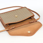 Celine Vintage Macadam Circle Logo Shoulder Bag Canvas and Leather - image 20