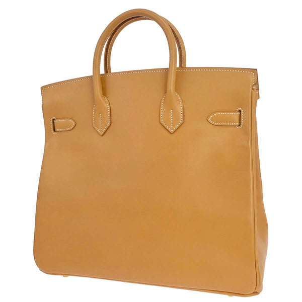 Hermes HAC Birkin Bag Brown Vache Natural with Gold Hardware 32