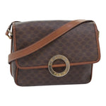 Celine Vintage Macadam Circle Logo Shoulder Bag Canvas and Leather - image 20