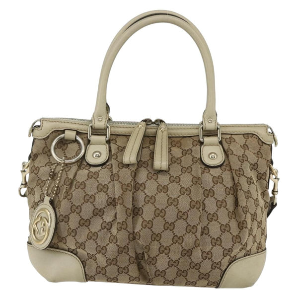 Gucci Sukey Top Handle Satchel GG Coated Canvas Medium - image 1