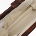 Chanel Wooden Frame Striped Shoulder Bag Leather - image 5