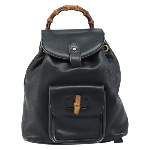 Gucci Vintage Bamboo Backpack Leather Mini - image 1