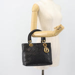 Christian Dior Vintage Lady Dior Bag Cannage Quilt Lambskin Medium - image 14