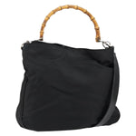 Gucci Vintage Bamboo Handle Open Hobo Nylon Medium - image 19