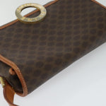 Celine Vintage Macadam Circle Logo Shoulder Bag Canvas and Leather - image 15