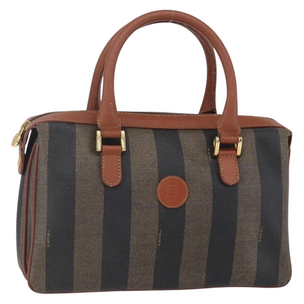 Fendi Vintage Pequin Convertible Boston Bag Coated Canvas Medium - image 1