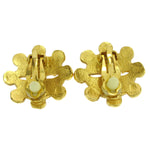 Chanel Vintage Flower Clip-On Earrings Metal - image 2