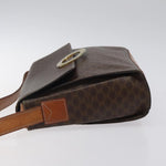 Celine Vintage Macadam Circle Logo Shoulder Bag Canvas and Leather - image 4