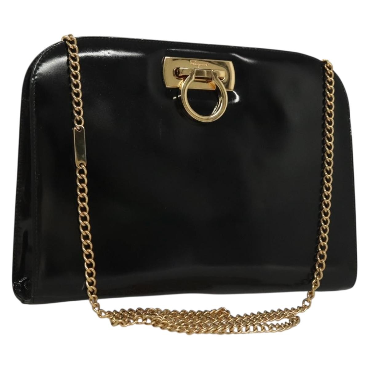 Salvatore Ferragamo Gancini Shoulder Bag Patent Leather - image 1