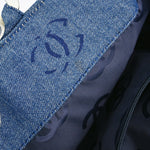 Chanel Vintage CC Tote Denim Large - image 12