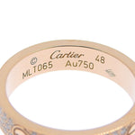 Cartier Love Wedding Band Pave Diamonds Ring 18K Yellow Gold and Diamonds Small - image 4