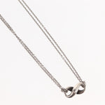 Tiffany & Co. Infinity Double Chain Pendant Necklace Silver - image 6