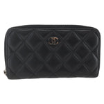 Chanel Zip Around Organizer Wallet Quilted Lambskin Large - image 1