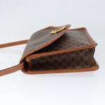 Celine Vintage Macadam Circle Logo Shoulder Bag Canvas and Leather - image 4