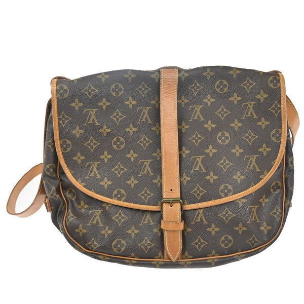 Louis Vuitton Saumur Handbag Monogram Canvas 35