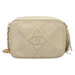 Chanel Vintage Diamond CC Camera Bag Quilted Lambskin Large - image 2