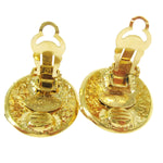 Chanel Vintage Round CC Clip-On Earrings Metal - image 2