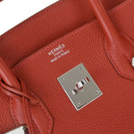 Hermes Birkin Handbag Red Togo with Palladium Hardware 35 - image 5