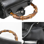 Gucci Vintage Bamboo Backpack Nylon and Patent Leather Mini - image 11