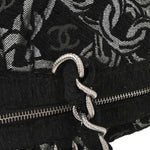Chanel Vintage Zip Bowler Bag Printed Jacquard Large - image 9