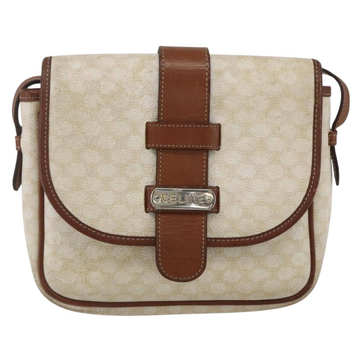 Celine Vintage Macadam Shoulder Bag Canvas and Leather - image 1