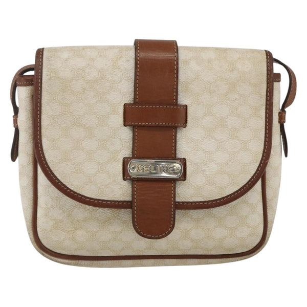 Celine Vintage Macadam Shoulder Bag Canvas and Leather - image 1