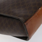 Celine Vintage Macadam Circle Logo Shoulder Bag Canvas and Leather - image 11