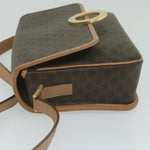 Celine Vintage Macadam Circle Logo Shoulder Bag Canvas and Leather - image 4