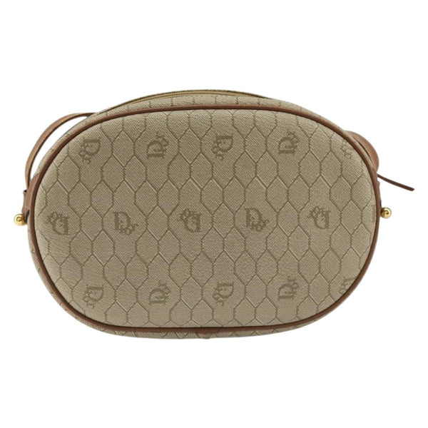 Christian Dior Vintage Honeycomb Shoulder Bag Canvas