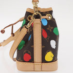 Louis Vuitton Noe Handbag Yayoi Kusama Painted Dots Monogram Canvas Nano - image 3