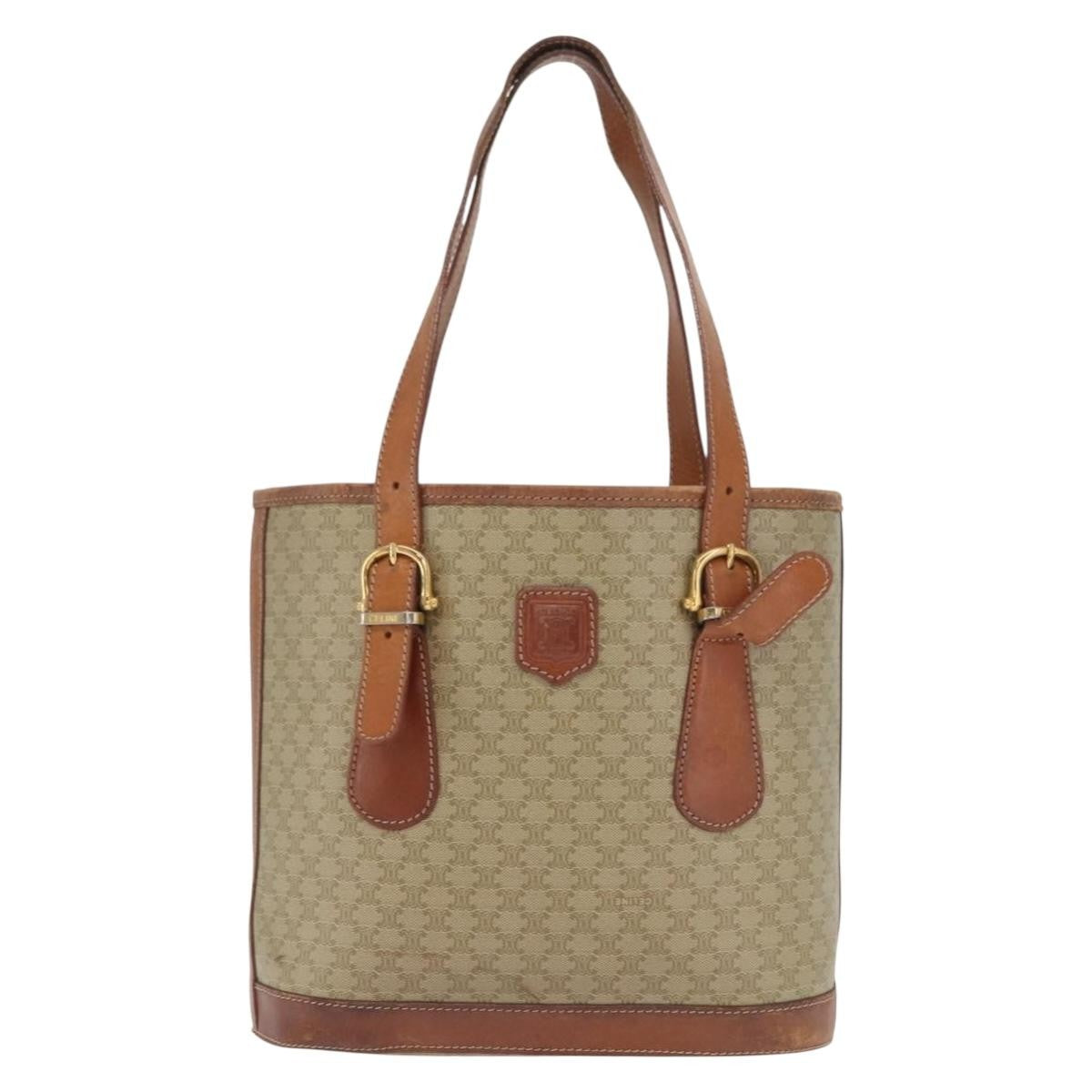 Celine Vintage Macadam Tote bag Canvas and Leather - image 1