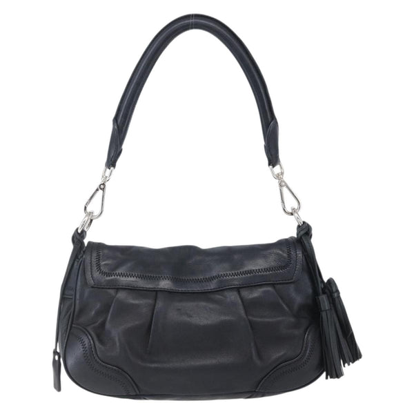 Prada Pushlock Shoulder Bag Leather Medium