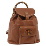 Gucci Vintage Bamboo Backpack Leather - image 14
