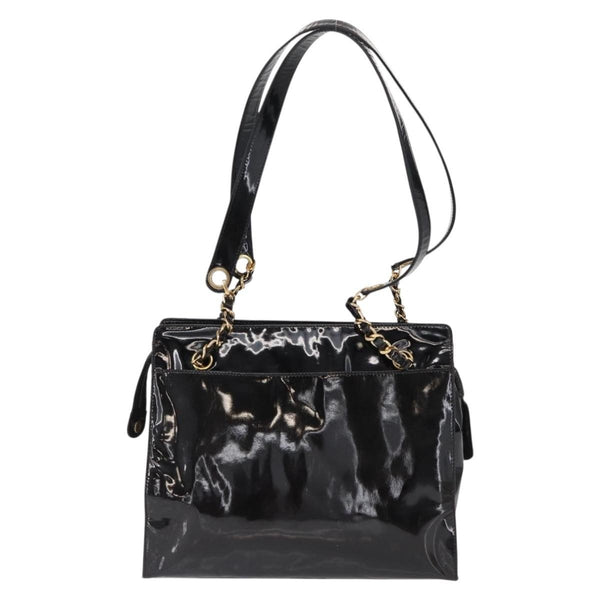 Chanel Vintage Timeless Chain Shoulder Bag Patent Medium